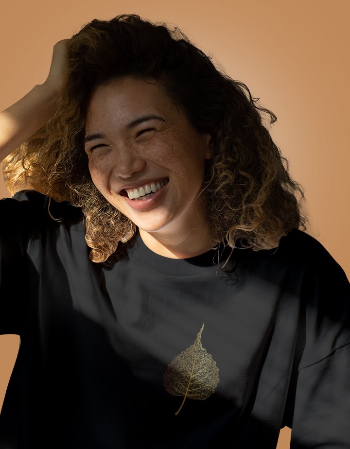 Pimpal Graphic Printed Drop-Shoulder Sleeves Cotton Oversized T-Shirt