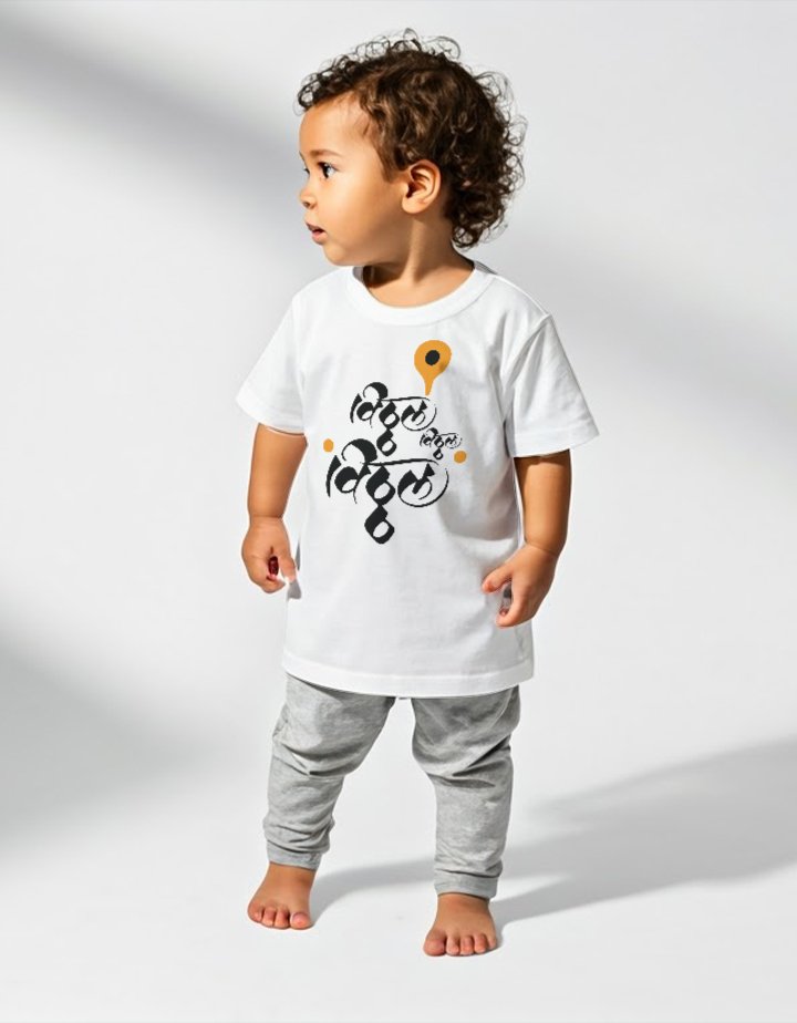 Vitthal Waari Kids Graphic Printed Regular Fit Cotton T-Shirt